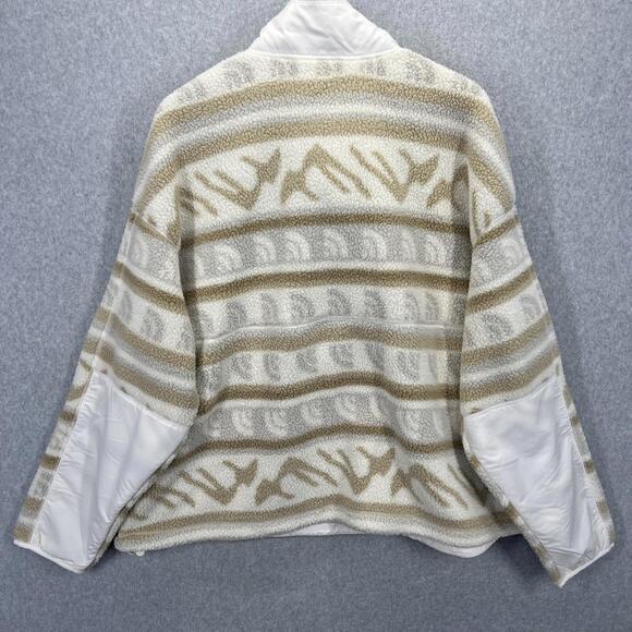 The North Face Fleece Cragmont Jacket Pullover Women’s XXXL Ivory Tan Fair Isle - Picture 7 of 10